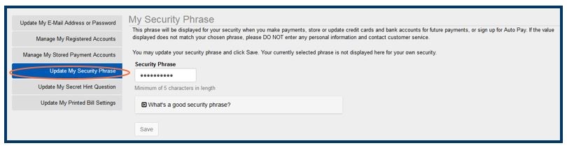 Customer Billing Information